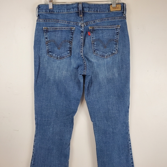 Vintage Levis 515 Womens Bootcut Jeans 8 Long 34" Inseam Blue Denim Mid Rise Y2K - Picture 6 of 11